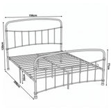 [Black | King] Dimension of bed frame, 156cm(W) x 209 cm (L), with 32 cm clearance, head board H120 cm, footboard H 77 cm.