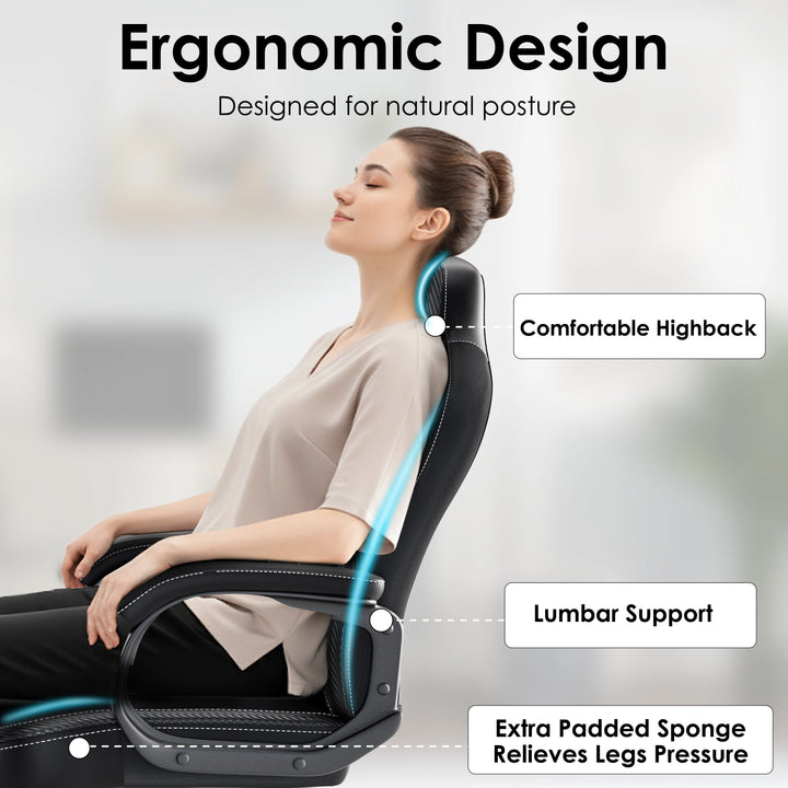 [Black] Xstriker Kids Gaming Chair with ergonomic design, featuring lumbar support, padded sponge seat, and high back for home office or study use.