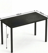 [100 X 50 cm] Home Office Desk dimensions diagram showing 100cm length, 50cm width, and 75cm height with arrows on a white background