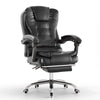[Black] Black office chair with reclining feature on a white background