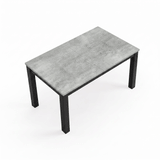 [140cm | Concrete] Animated view showing tabletop sections slide apart and centre extension leaf create extra length