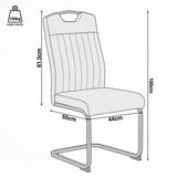 [Dark Brown] Dining chair size guide showing 100cm high, 44cm wide, 55cm deep, 61.5cm back and 100kg load capacity.