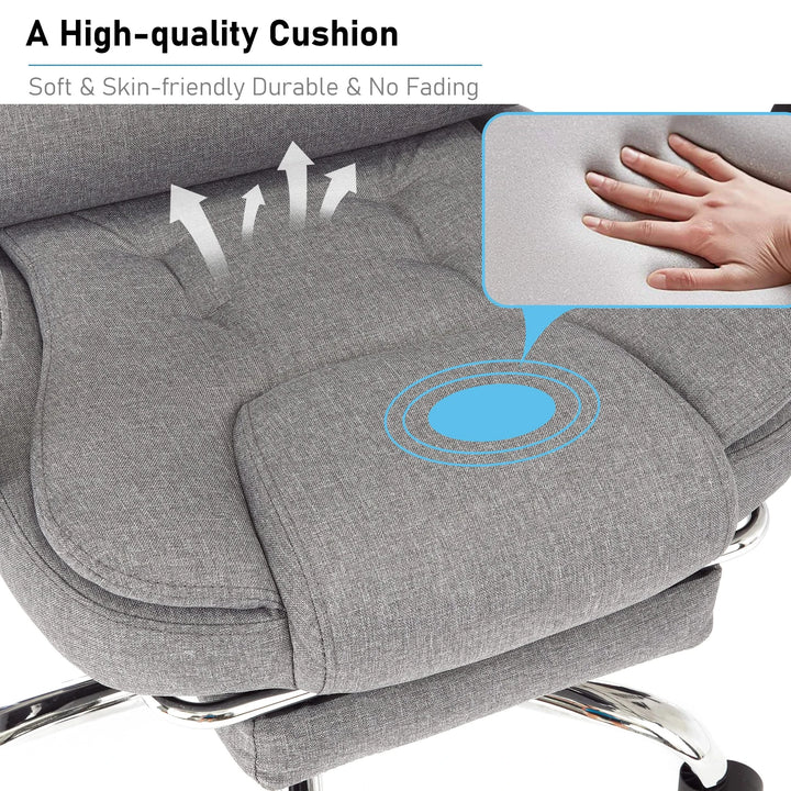 [Dark Grey Linen] Riser recliner swivel chair with high-quality cushion for enhanced comfort and support.