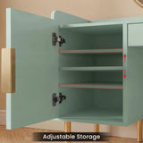 [Sage Green] three-color lighting comparison of the sage green dressing table mirror plus a 0 to 100 brightness slider