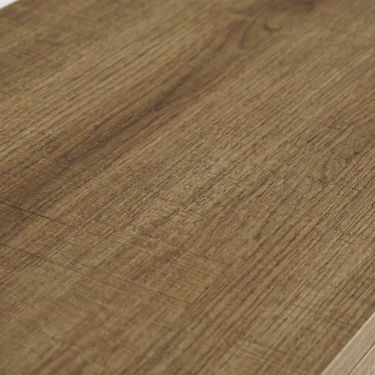 [Oak Effect] Ironmere sideboard finish detail with grain lines visible across the flat top panel