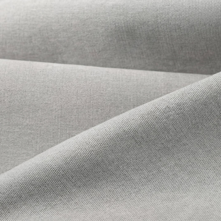 [Grey | King] Fabric swatch with draped folds revealing linen-look weave pattern used across headboard and frame