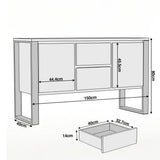 [Oak Effect] Millwright industrial sideboard dimensions: 150W x 40D x 80H; drawer 40W x 32.7D x 14H cm