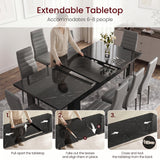 [8 Seater | Grey] Milo extension guide showing tabletop opening, centre leaf placement, and lock-close steps