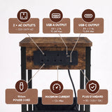 [Rustic] Power graphic: 2 AC outlets 220-250V, USB-A/C 5V, 150cm cord length, 13 amp Max current, & BS 1363/A certified plug