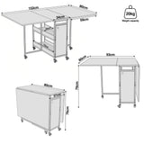 [Rustic] Kitchen & Dining Furniture Sets dimension diagram showing 152cm width, 80cm depth, 76cm height, and 20kg weight capacity