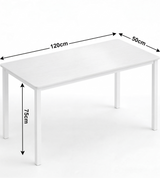 [120 x 50 cm] Home Office Desk 120cm annotated dimensions diagram showing 120cm width, 50cm depth, and 75cm height on white background