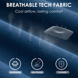 [Blue] Xstriker computer PC gaming chair features breathable tech fabric for cool airflow, skin-friendly texture, and long-lasting durability.
